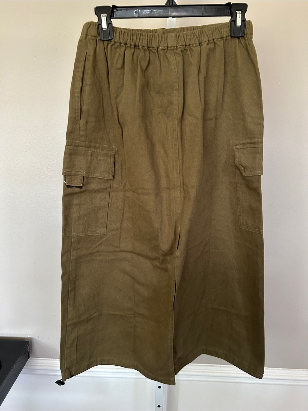 Signature Olive Utility Skirt with Cargo Pocket Detail